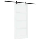 vidaXL Csúszó ajtó ORKDAL 93 x 211 cm Szerelt Fa Fehér és Fekete