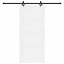 vidaXL Csúszó ajtó ORKDAL 93 x 211 cm Szerelt Fa Fehér és Fekete