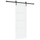 vidaXL Csúszó ajtó ORKDAL 73,5 x 198,5 cm Szerelt Fa Fehér és Fekete