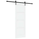 vidaXL Csúszó ajtó ORKDAL 73,5 x 211 cm Szerelt Fa Fehér és Fekete