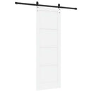 vidaXL Csúszó ajtó ORKDAL 73,5 x 211 cm Szerelt Fa Fehér és Fekete