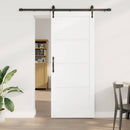 vidaXL Csúszó ajtó ORKDAL 86 x 211 cm Szerelt Fa Fehér és Fekete
