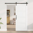 vidaXL Csúszó ajtó ORKDAL 86 x 211 cm Szerelt Fa Fehér és Fekete