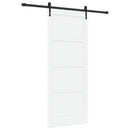 vidaXL Csúszó ajtó ORKDAL 86 x 211 cm Szerelt Fa Fehér és Fekete