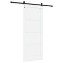 vidaXL Csúszó ajtó ORKDAL 86 x 211 cm Szerelt Fa Fehér és Fekete
