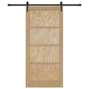 vidaXL Csúszó ajtó ORKDAL 93 x 202 cm Szerelt Fa Természetes és Fekete