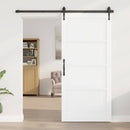 vidaXL Csúszó ajtó ORKDAL 93 x 202 cm Szerelt Fa Fehér és Fekete