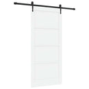 vidaXL Csúszó ajtó ORKDAL 93 x 202 cm Szerelt Fa Fehér és Fekete