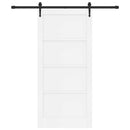 vidaXL Csúszó ajtó ORKDAL 93 x 202 cm Szerelt Fa Fehér és Fekete