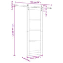 vidaXL Csúszó ajtó ORKDAL 78 x 211 cm Szerelt Fa Fehér