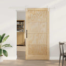 vidaXL Csúszó ajtó ORKDAL 93 x 202 cm Szerelt Fa Természetes és Fehér