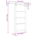 vidaXL Csúszó ajtó ORKDAL 93 x 202 cm Szerelt Fa Természetes és Fehér