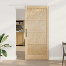 vidaXL Csúszó ajtó ORKDAL 93 x 211 cm Szerelt Fa Természetes és Fehér
