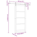 vidaXL Csúszó ajtó ORKDAL 93 x 211 cm Szerelt Fa Természetes és Fehér