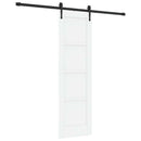 vidaXL Csúszó ajtó ORKDAL 61 x 198,5 cm Szerelt Fa Fehér és Fekete