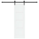 vidaXL Csúszó ajtó ORKDAL 61 x 198,5 cm Szerelt Fa Fehér és Fekete