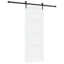 vidaXL Csúszó ajtó ORKDAL 78 x 202 cm Szerelt Fa Fehér és Fekete
