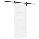 vidaXL Csúszó ajtó ORKDAL 86 x 198,5 cm Szerelt Fa Fehér és Fekete