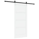 vidaXL Csúszó ajtó ORKDAL 86 x 198,5 cm Szerelt Fa Fehér és Fekete