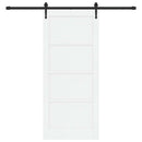 vidaXL Csúszó ajtó ORKDAL 86 x 198,5 cm Szerelt Fa Fehér és Fekete