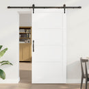 vidaXL Csúszó ajtó ORKDAL 93 x 202 cm Szerelt Fa Fehér és Fekete