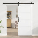 vidaXL Csúszó ajtó ORKDAL 93 x 202 cm Szerelt Fa Fehér és Fekete