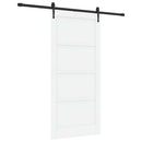 vidaXL Csúszó ajtó ORKDAL 93 x 202 cm Szerelt Fa Fehér és Fekete