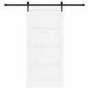 vidaXL Csúszó ajtó ORKDAL 93 x 202 cm Szerelt Fa Fehér és Fekete