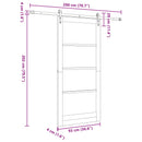 vidaXL Csúszó ajtó ORKDAL 93 x 202 cm Szerelt Fa Fehér és Fekete