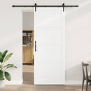 vidaXL Csúszó ajtó ORKDAL 93 x 232 cm Szerelt Fa Fehér és Fekete