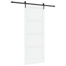vidaXL Csúszó ajtó ORKDAL 93 x 232 cm Szerelt Fa Fehér és Fekete
