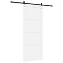 vidaXL Csúszó ajtó ORKDAL 93 x 232 cm Szerelt Fa Fehér és Fekete