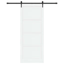 vidaXL Csúszó ajtó ORKDAL 93 x 232 cm Szerelt Fa Fehér és Fekete