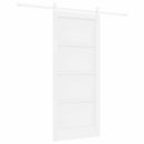 vidaXL Csúszó ajtó ORKDAL 86 x 198,5 cm Szerelt Fa Fehér