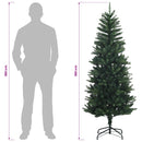 vidaXL Artificial Hinged Christmas Tree 180 cm PE és PVC Zöld
