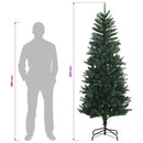 vidaXL Artificial Hinged Christmas Tree 210 cm PE és PVC Zöld