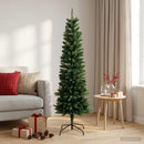 vidaXL Artificial Slim Christmas Tree 120 cm PE és PVC Zöld