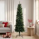 vidaXL Artificial Slim Christmas Tree 150 cm PE és PVC Zöld