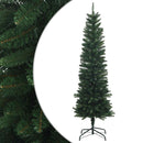 vidaXL Artificial Slim Christmas Tree 180 cm PE és PVC Zöld