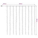 vidaXL Fényfüggöny 300 LED Többszínű 300 x 300 cm