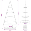 vidaXL Fém karácsonyfa állvánnyal KUOPIO 125 cm Acél Fehér