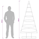 vidaXL Fém karácsonyfa állvánnyal KUOPIO 180 cm Acél Fehér