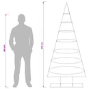 vidaXL Fém karácsonyfa állvánnyal KUOPIO 210 cm Acél Fehér