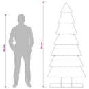 vidaXL Fém karácsonyfa állvánnyal KUOPIO 210 cm Acél Fehér