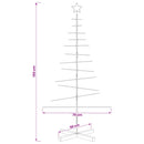 vidaXL Fém karácsonyfa állvánnyal KUOPIO 150 cm Acél Arany