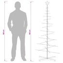 vidaXL Fém karácsonyfa állvánnyal KUOPIO 180 cm Acél Arany