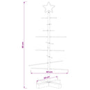 vidaXL Fém karácsonyfa állvánnyal KUOPIO 90 cm Acél Fehér