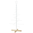 vidaXL Fém karácsonyfa állvánnyal KUOPIO 120 cm Acél Fehér