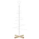 vidaXL Fém karácsonyfa állvánnyal KUOPIO 120 cm Acél Fehér