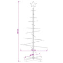vidaXL Fém karácsonyfa állvánnyal KUOPIO 120 cm Acél Fehér